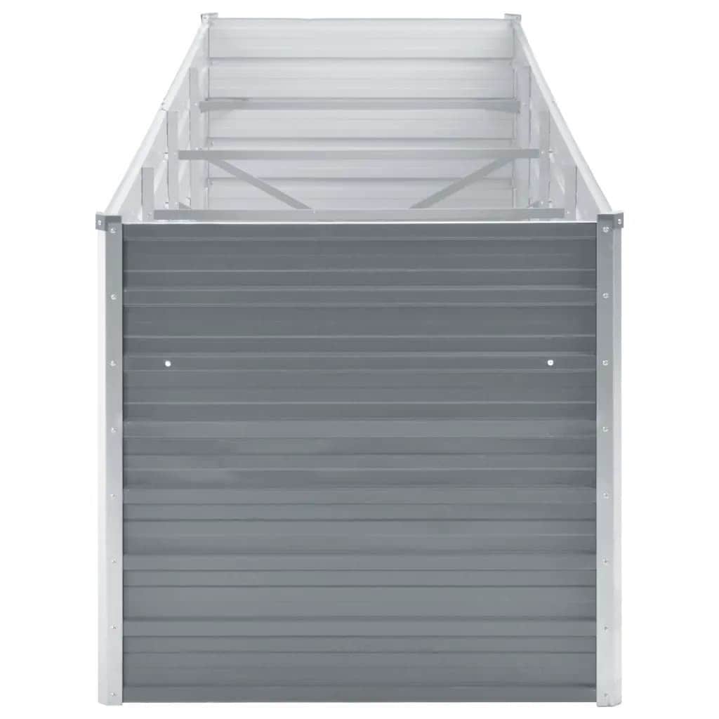 Garden Planter Galvanised Steel, Grey - Simple deals