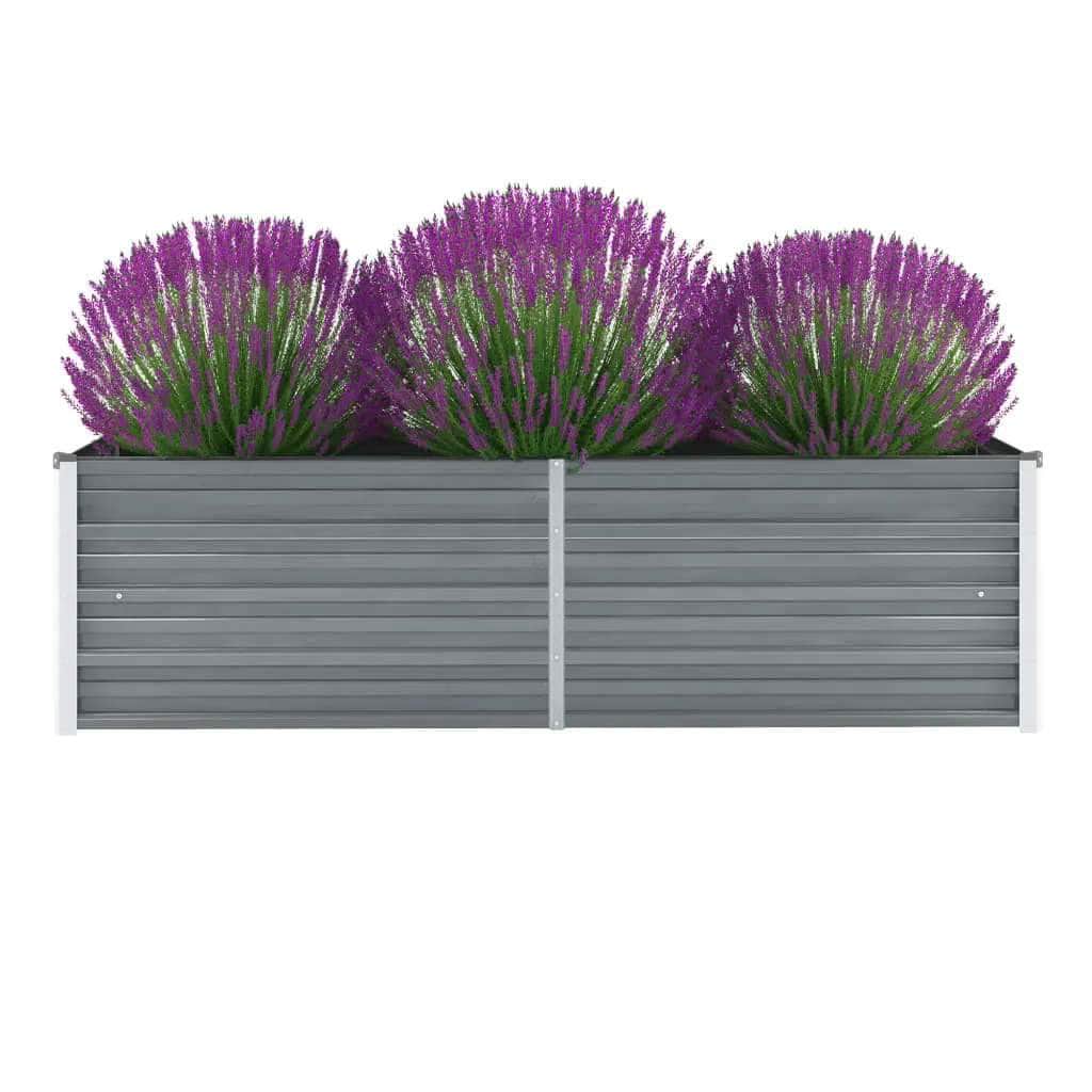 Garden Planter Galvanised Steel Grey - Simple deals