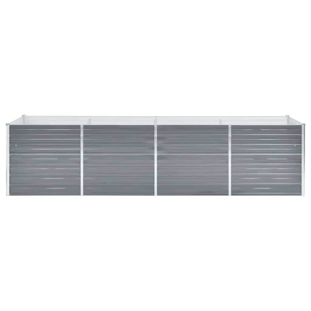 Garden Planter Galvanised Steel, Grey - Simple deals