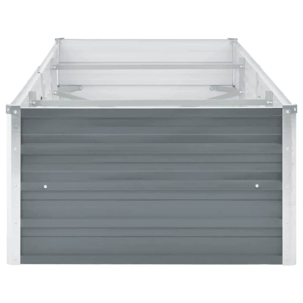Garden Planter Galvanised Steel - Grey - Simple deals