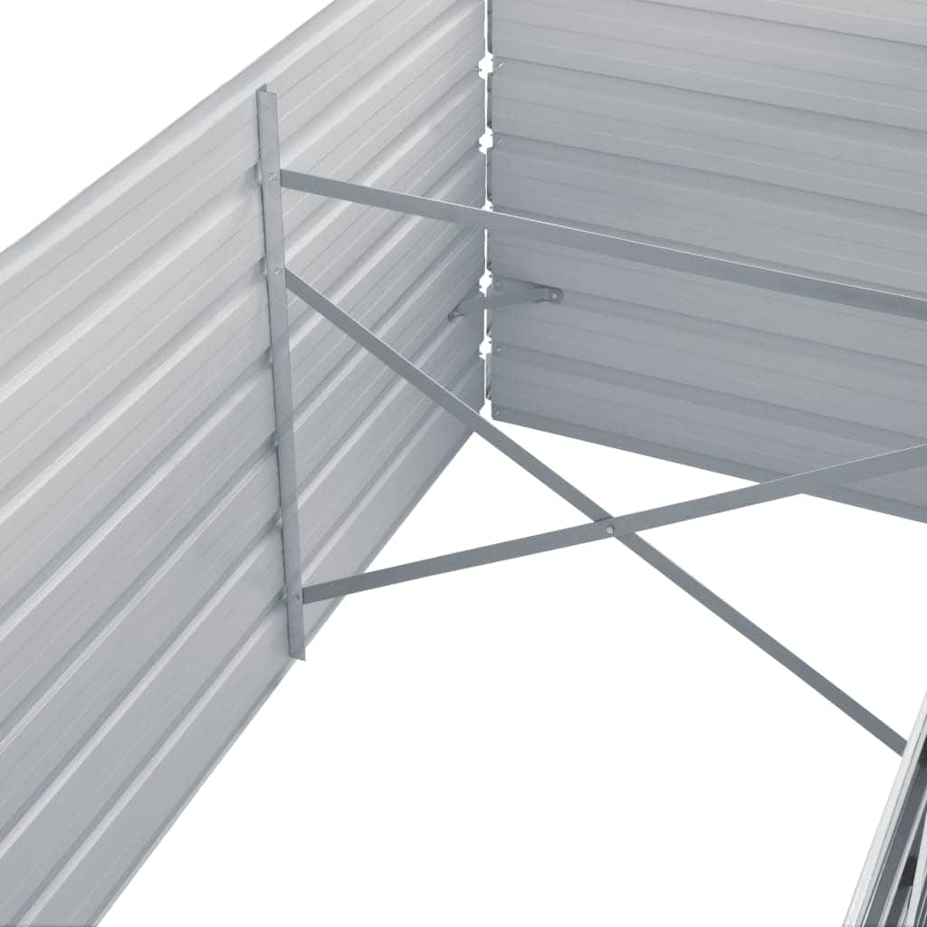 Garden Planter Galvanised Steel - Grey - Simple deals