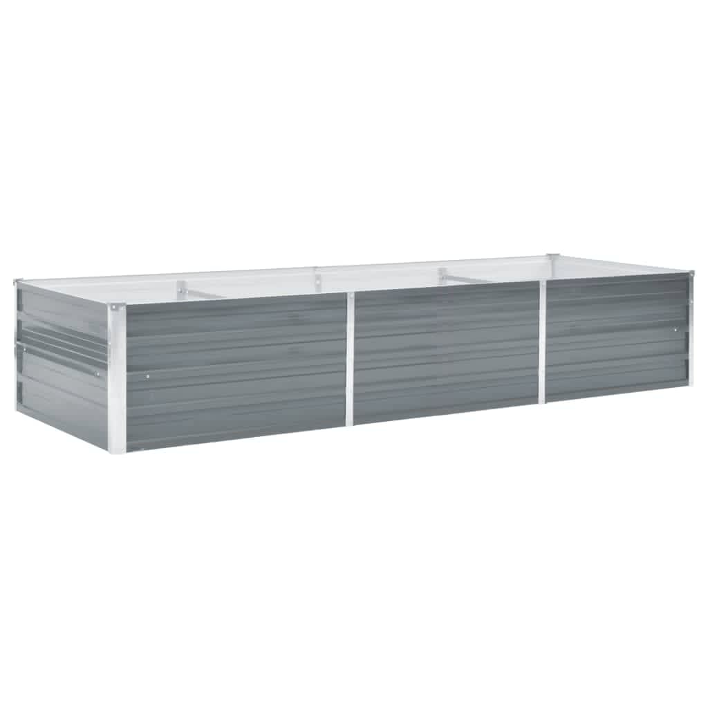 Garden Planter Galvanised Steel - Grey - Simple deals