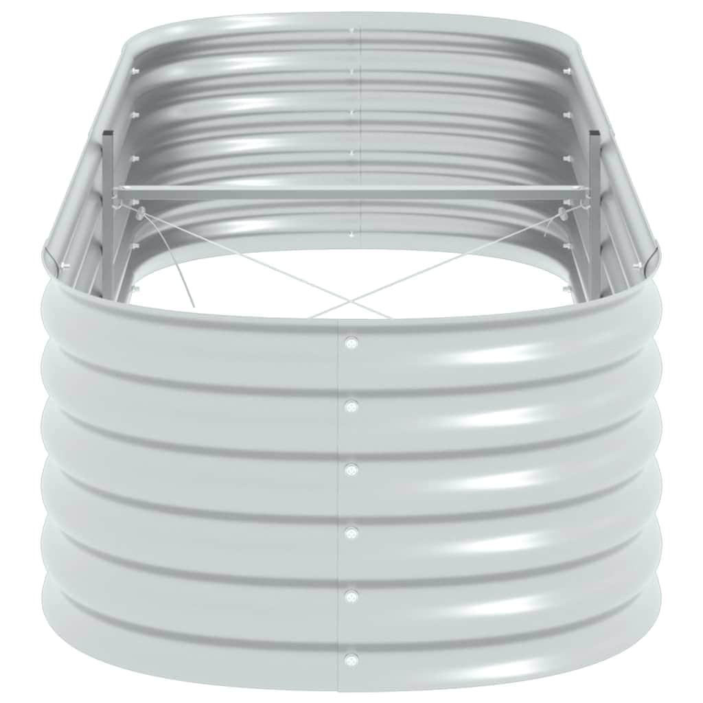 Garden Planter  Galvanised Steel Silver