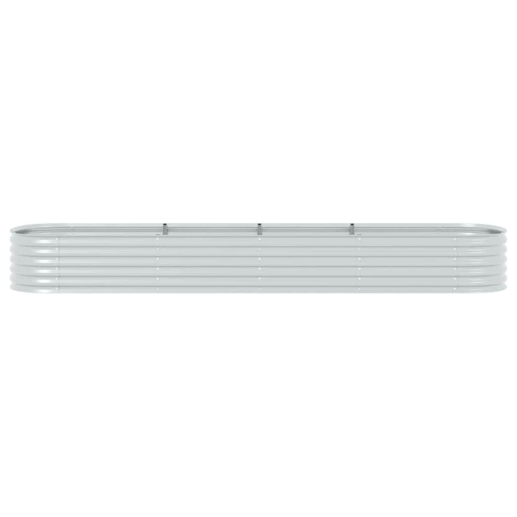 Garden Planter Galvanised  Steel Silver