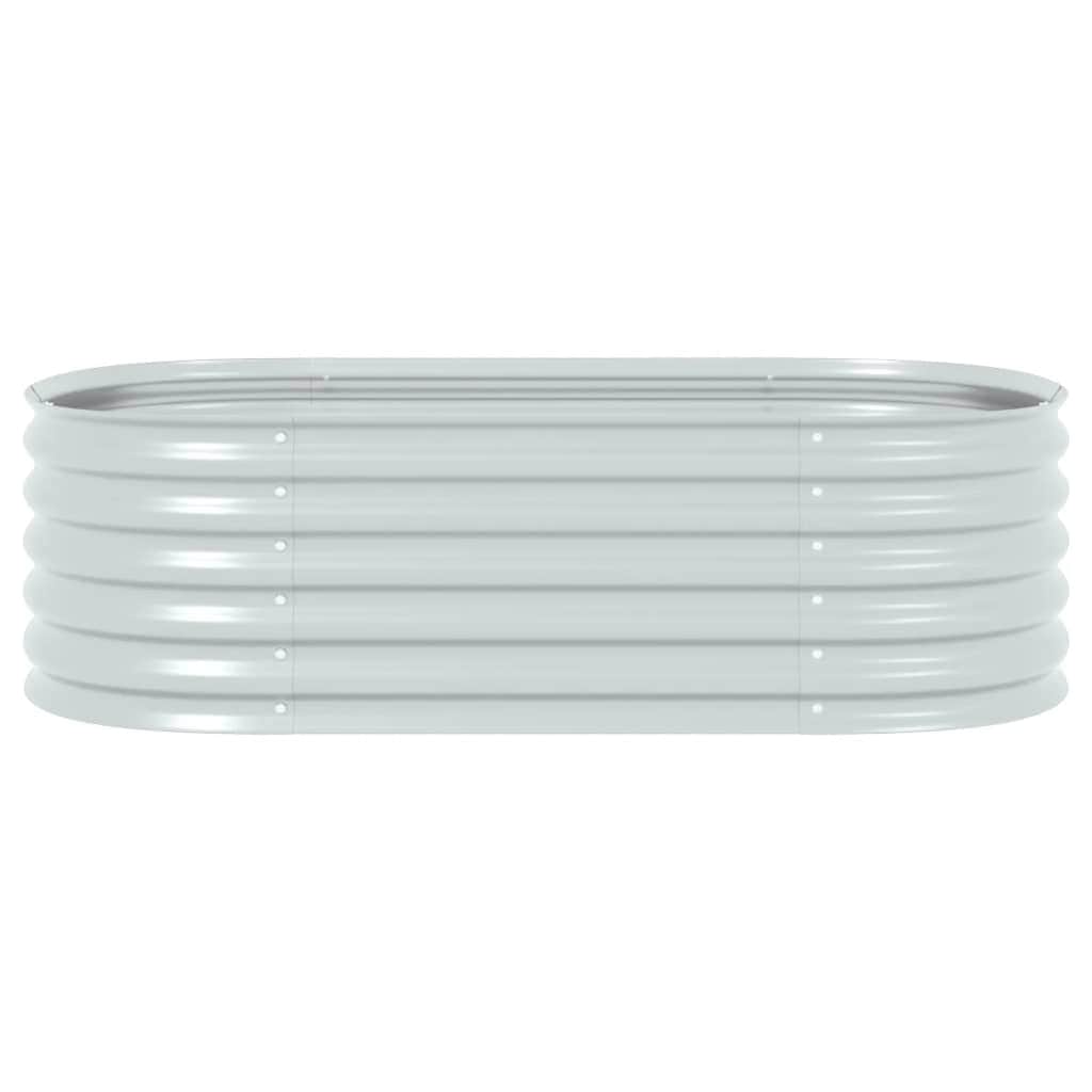 Garden Planter Galvanised Steel  Silver