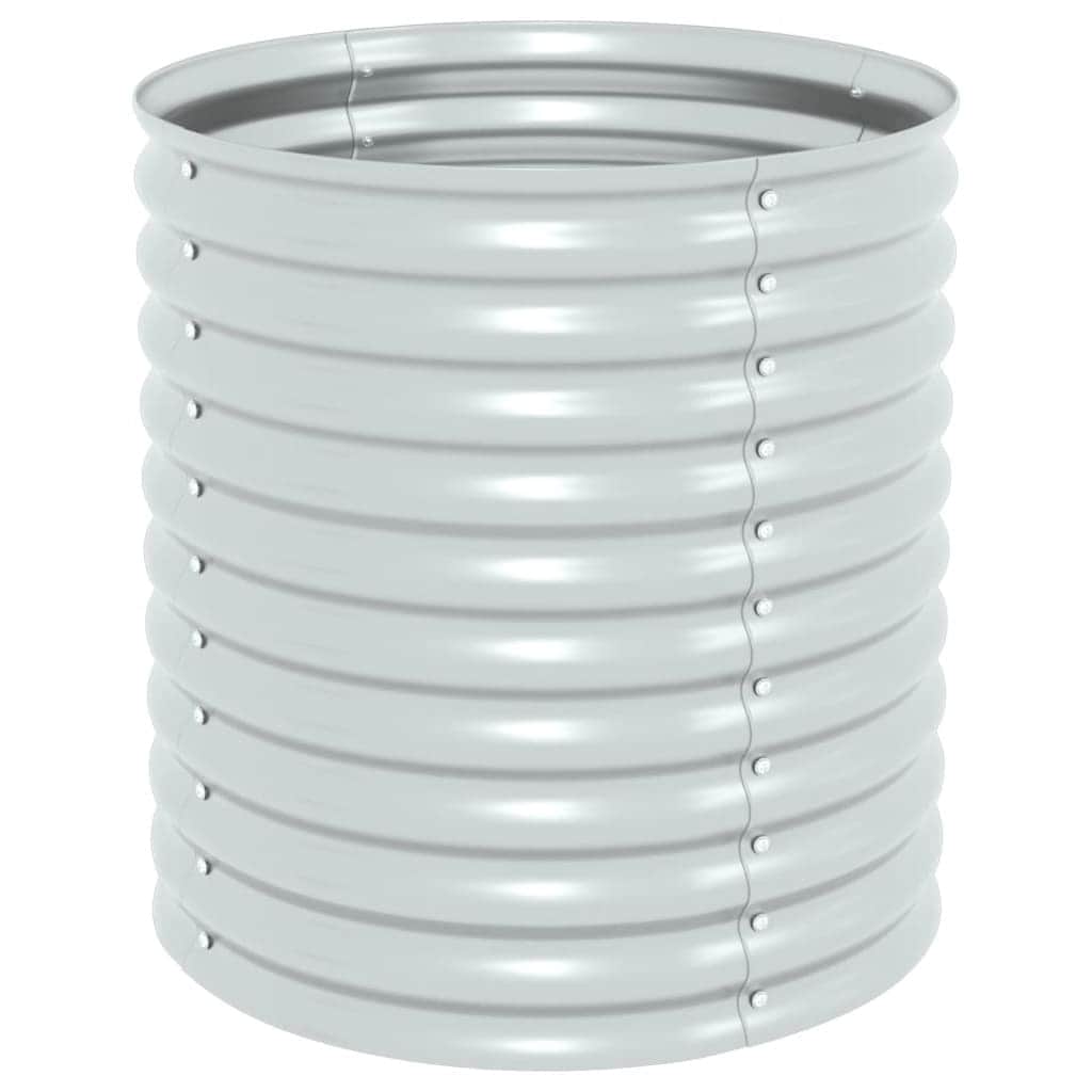Garden Planter Galvanised Steel -Silver