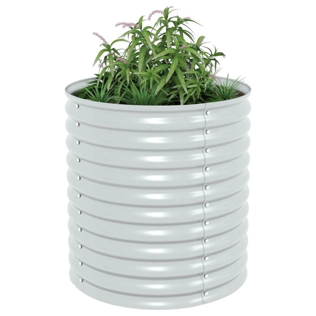 Garden Planter Galvanised Steel -Silver