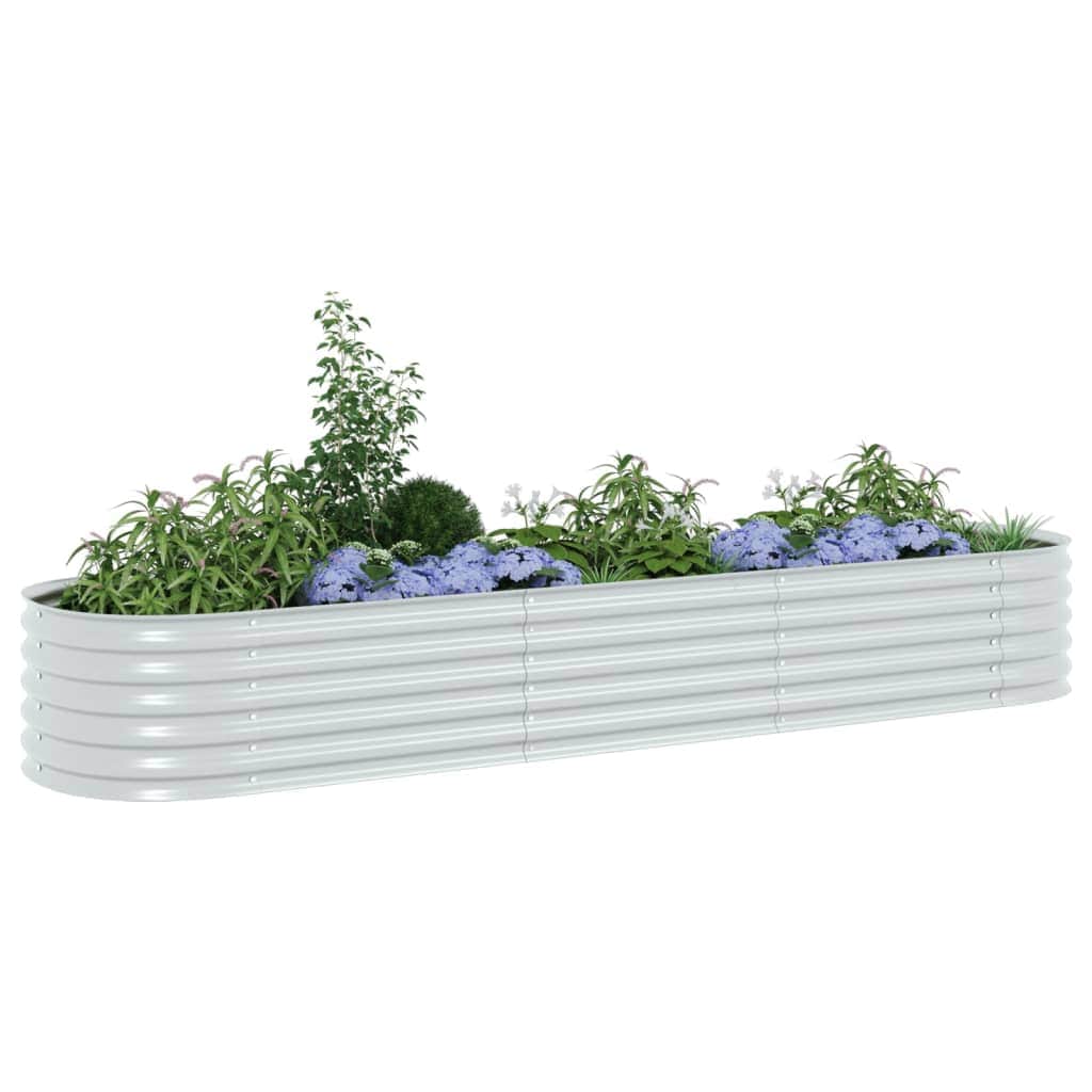 Garden Planter Galvanised Steel /Silver