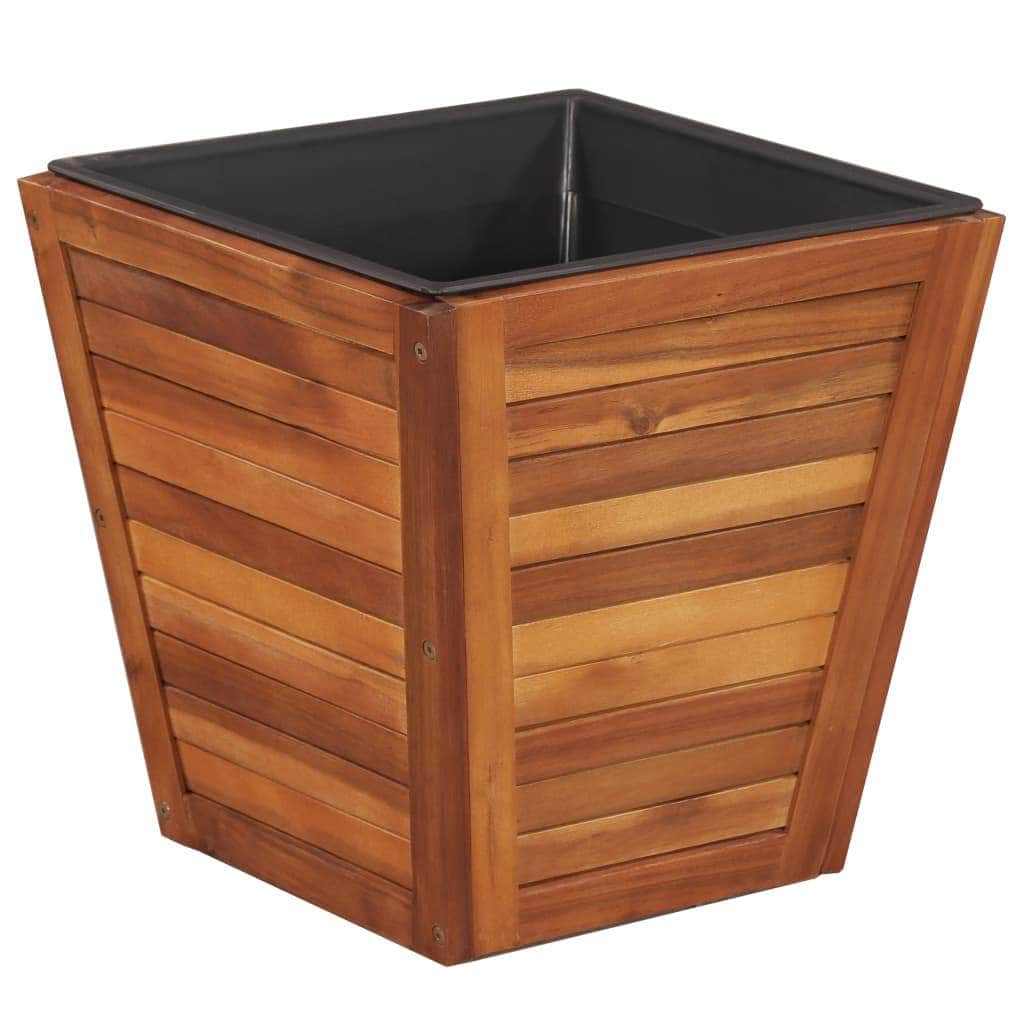Garden Planter Set 3 Pieces Square Solid Acacia Wood - Simple deals