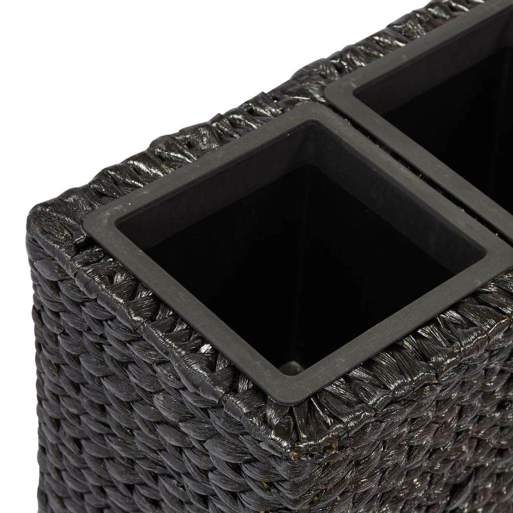 Garden Planter with 4 Pots Water Hyacinth Black