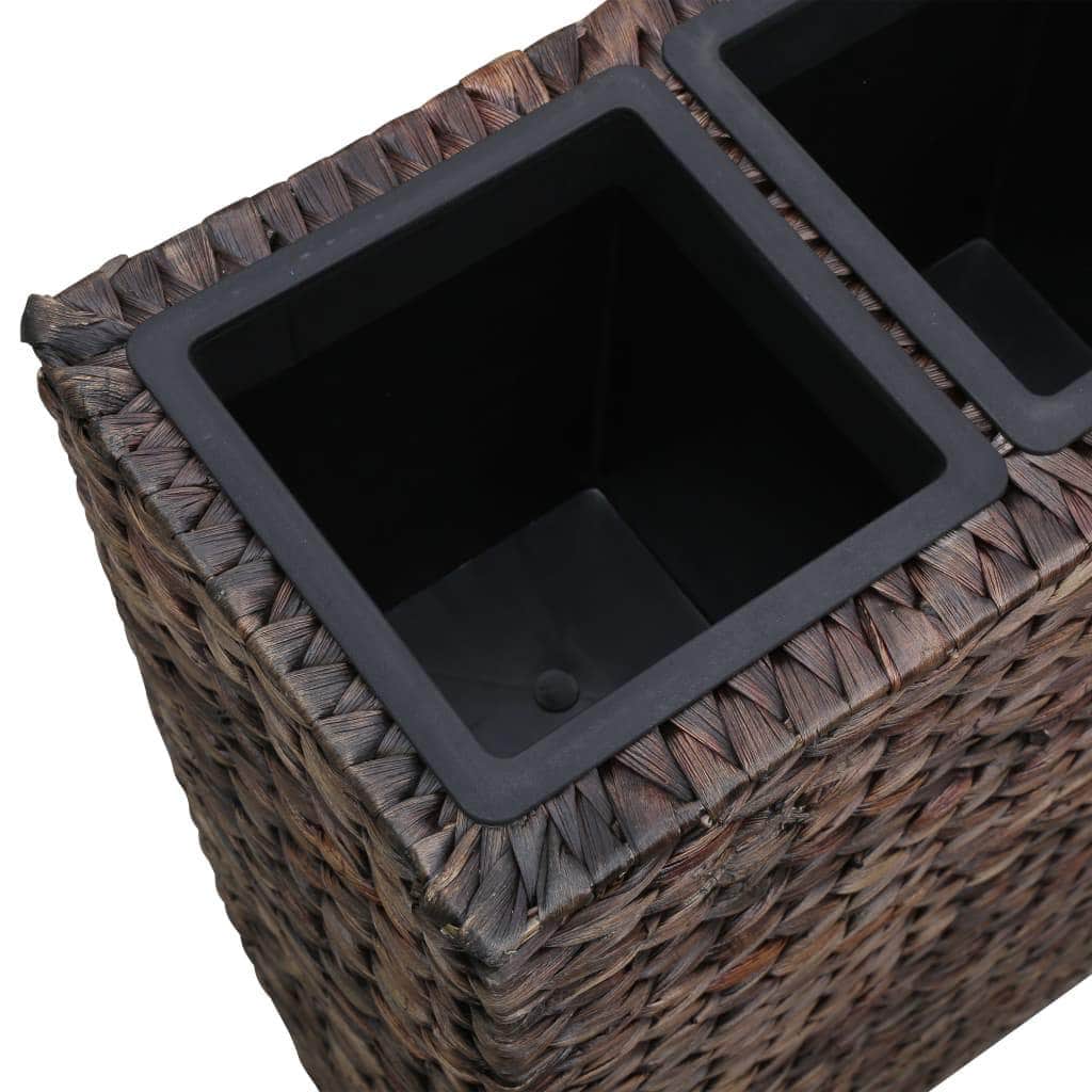 Garden Planter with 4 Pots Water Hyacinth Brown