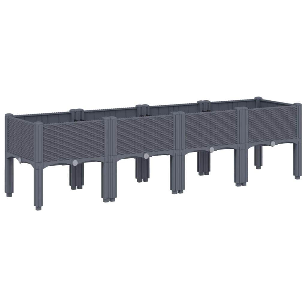 Garden Planter with Legs Grey