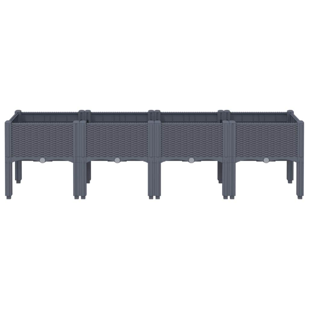 Garden Planter with Legs Grey
