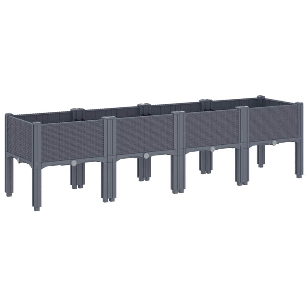 Garden Planter with Legs Grey