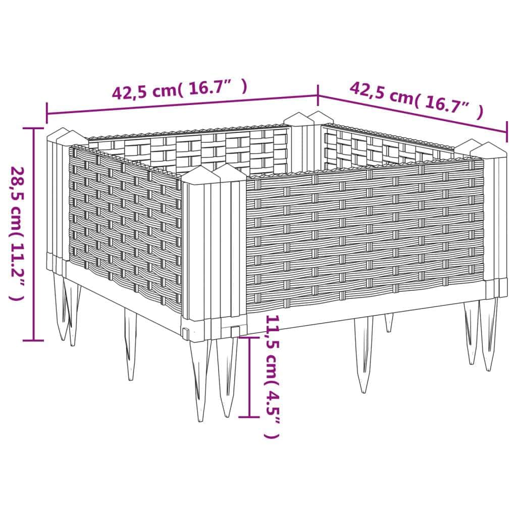 Garden Planter with Pegs