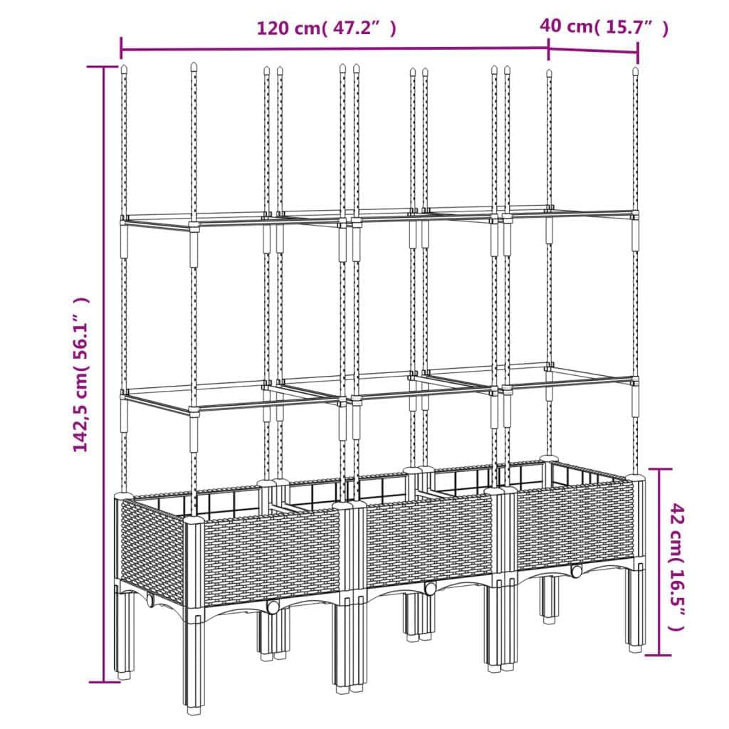 Garden Planter with Trellis