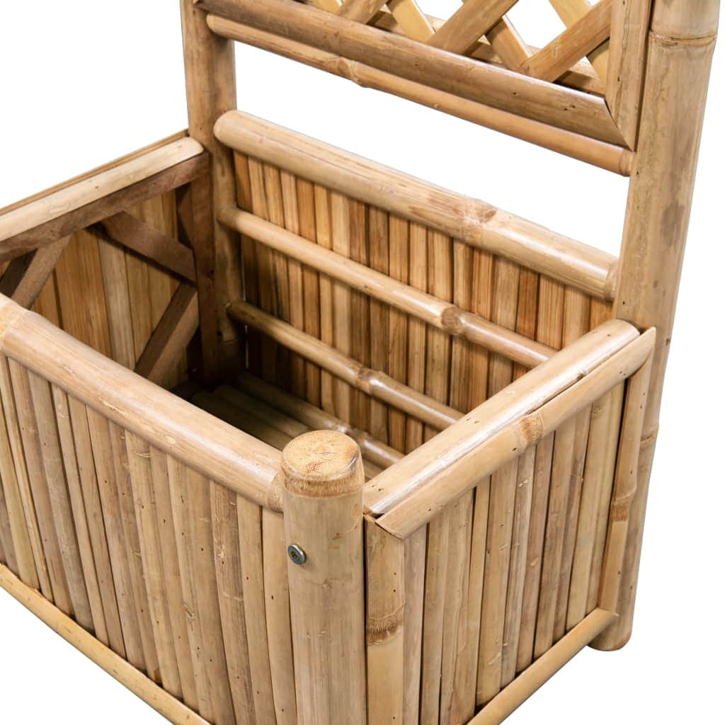 Garden Planter with Trellis Bamboo 40 cm