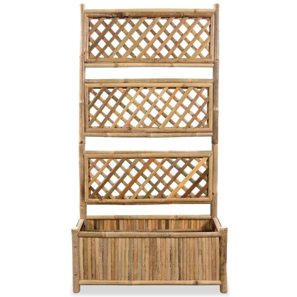 Garden Planter with Trellis Bamboo 70 cm