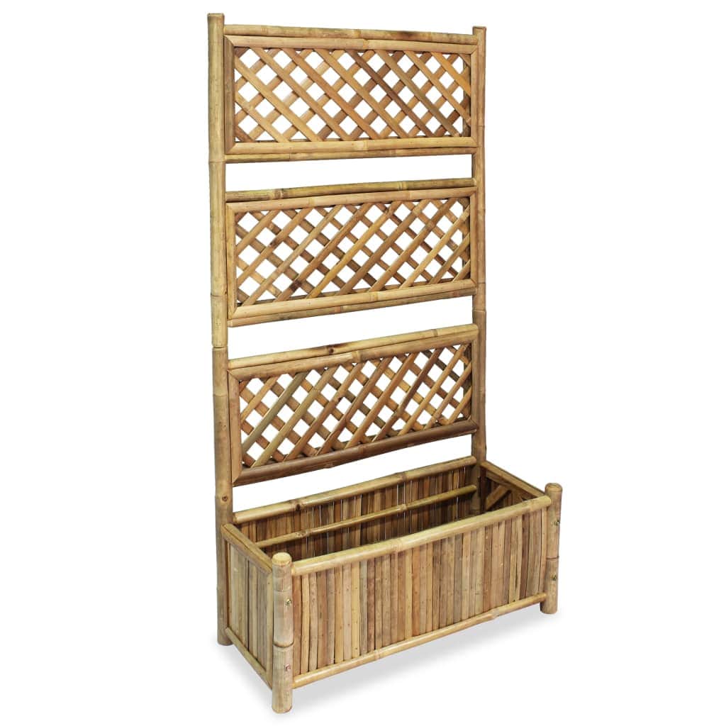 Garden Planter with Trellis Bamboo 70 cm - Simple deals