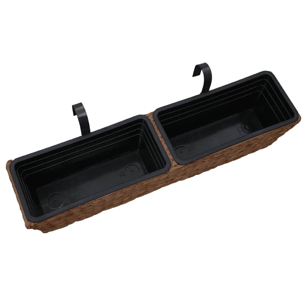 Garden Planters 2 pcs Water Hyacinth Brown