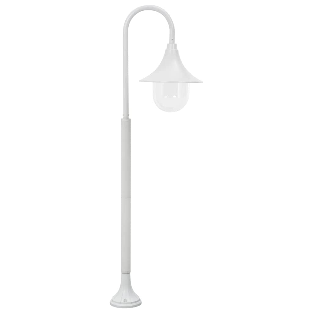 Garden Post Light E27 120 cm Aluminium White - Simple deals