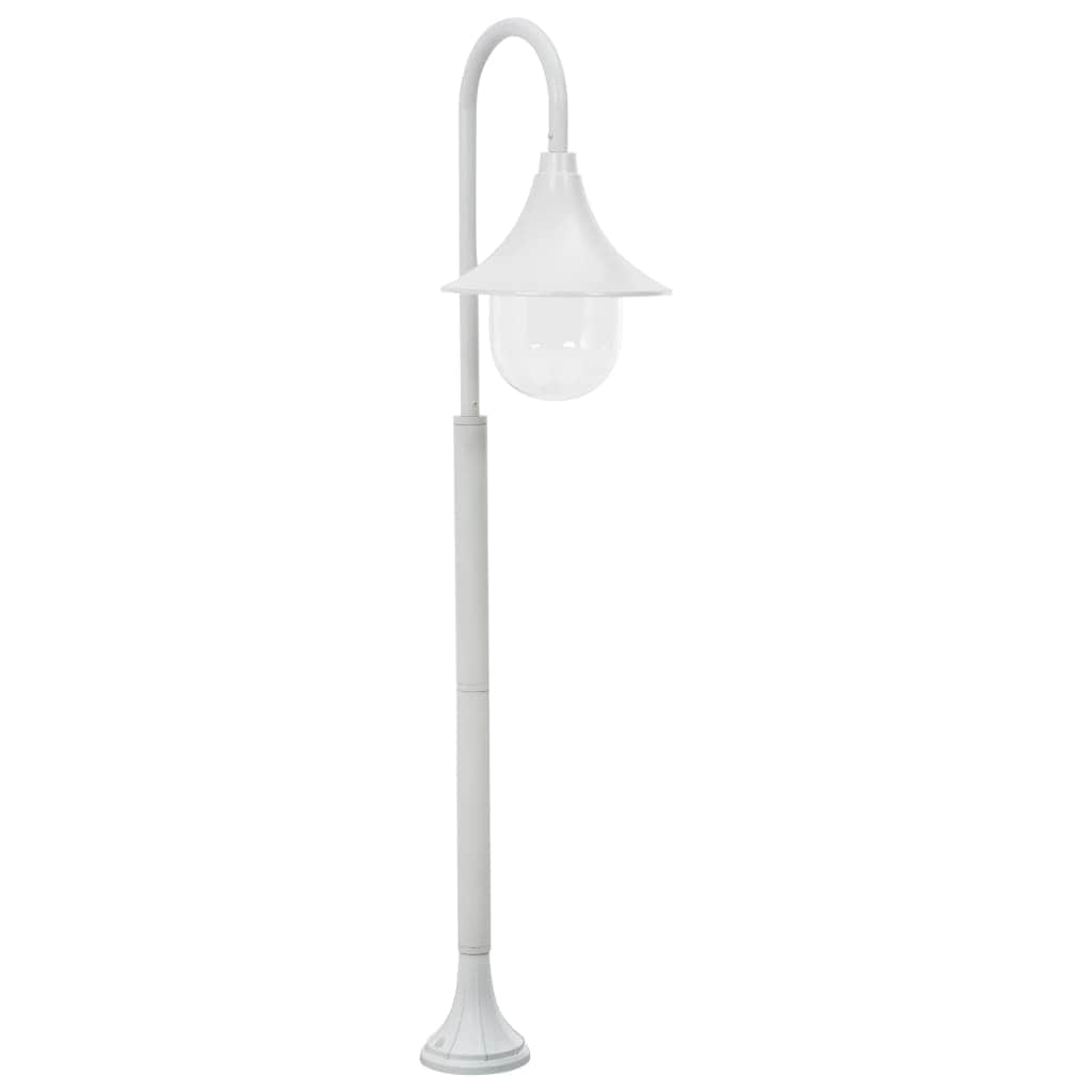 Garden Post Light E27 120 cm Aluminium White - Simple deals
