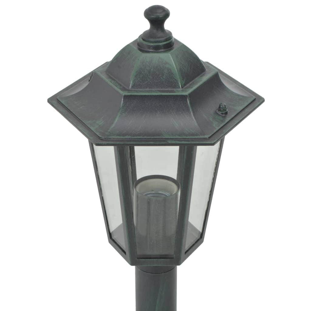 Garden Post Lights 6 pcs E27 110 cm Aluminium Dark Green - Simple deals