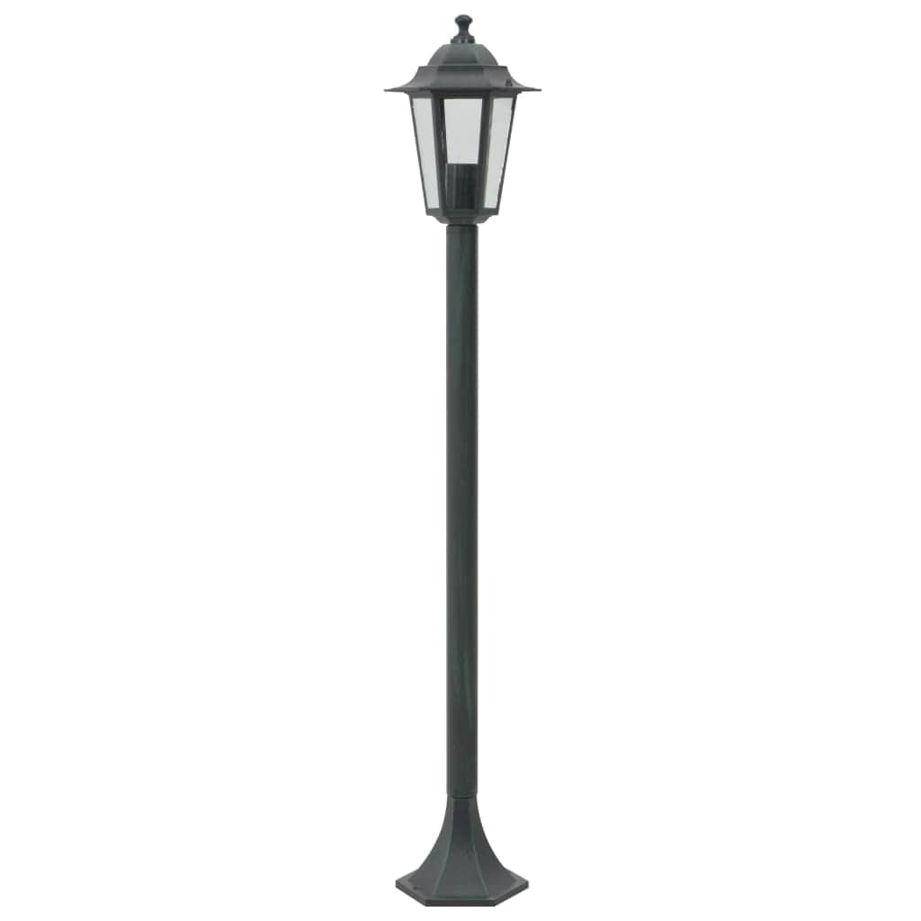 Garden Post Lights 6 pcs E27 110 cm Aluminium Dark Green - Simple deals