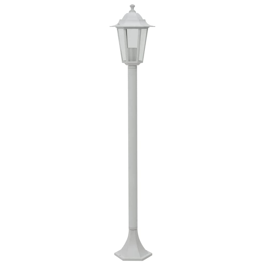 Garden Post Lights 6 pcs E27 110 cm Aluminium White - Simple deals