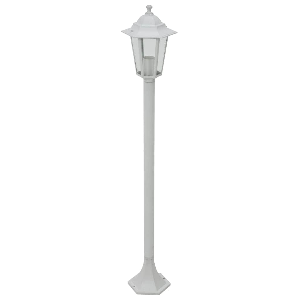 Garden Post Lights 6 pcs E27 110 cm Aluminium White - Simple deals