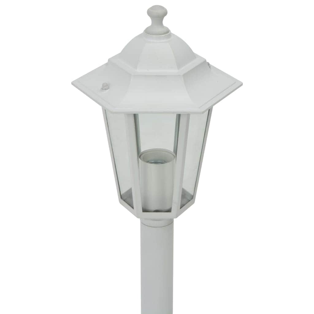 Garden Post Lights 6 pcs E27 110 cm Aluminium White - Simple deals
