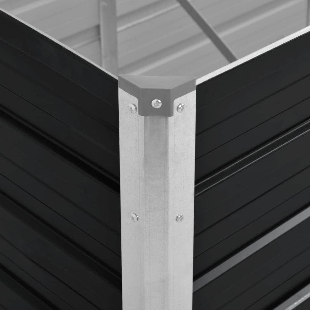 Garden Raised Bed Anthracite Galvanised Steel