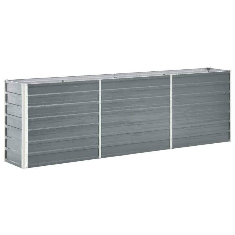 Garden Raised Bed Galvanised Steel (Grey)