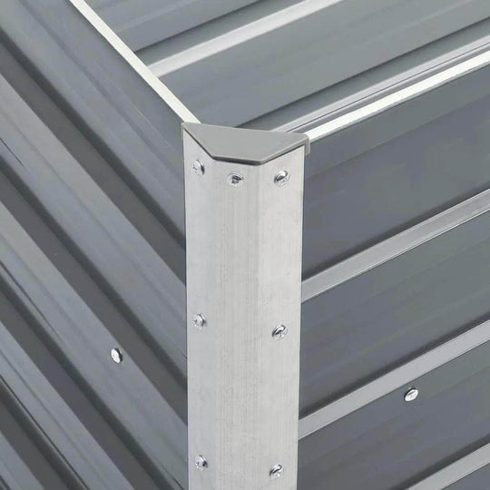 Pots & Planters - Garden Raised Bed Galvanised Steel (Grey)