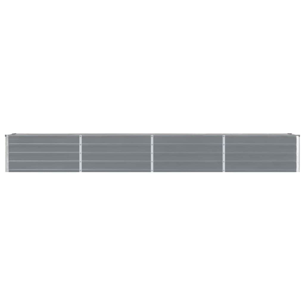 Garden Raised Bed Galvanised Steel, Grey