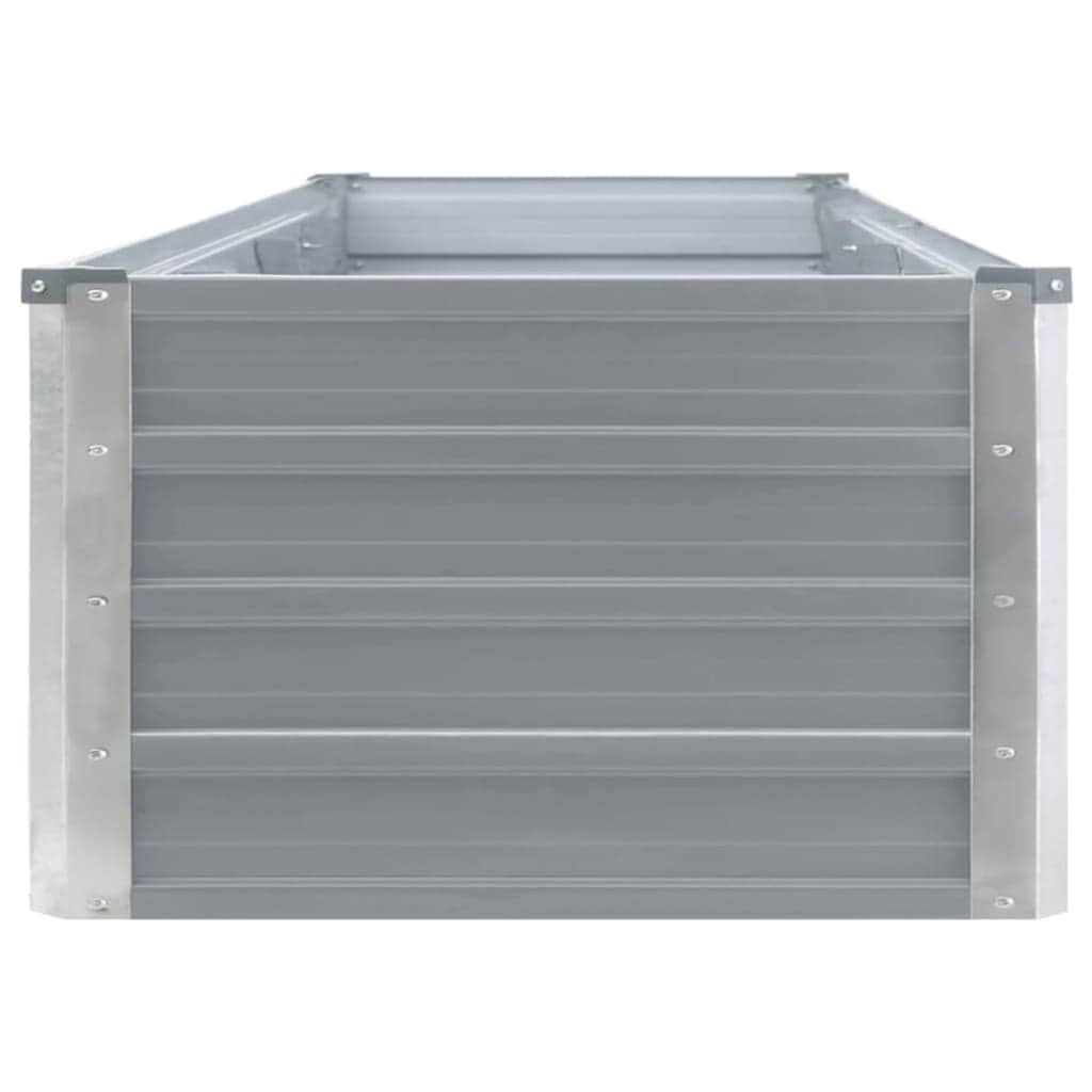 Garden Raised Bed Galvanised Steel, Grey