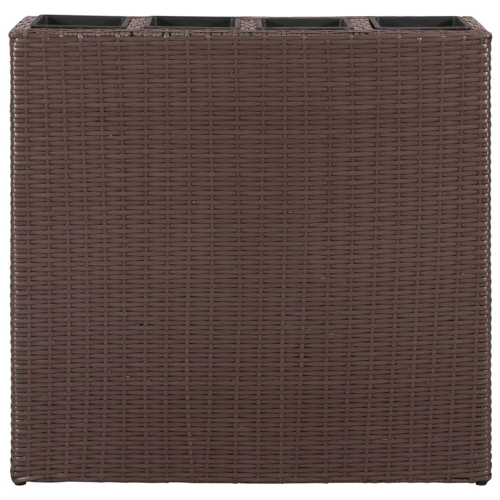 Garden Rectangle Rattan Planter Set Brown - Simple deals