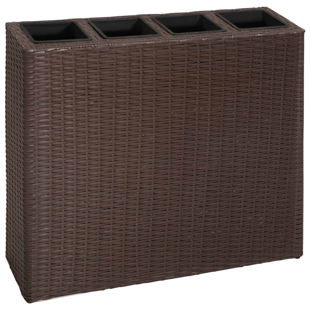 Garden Rectangle Rattan Planter Set Brown - Simple deals