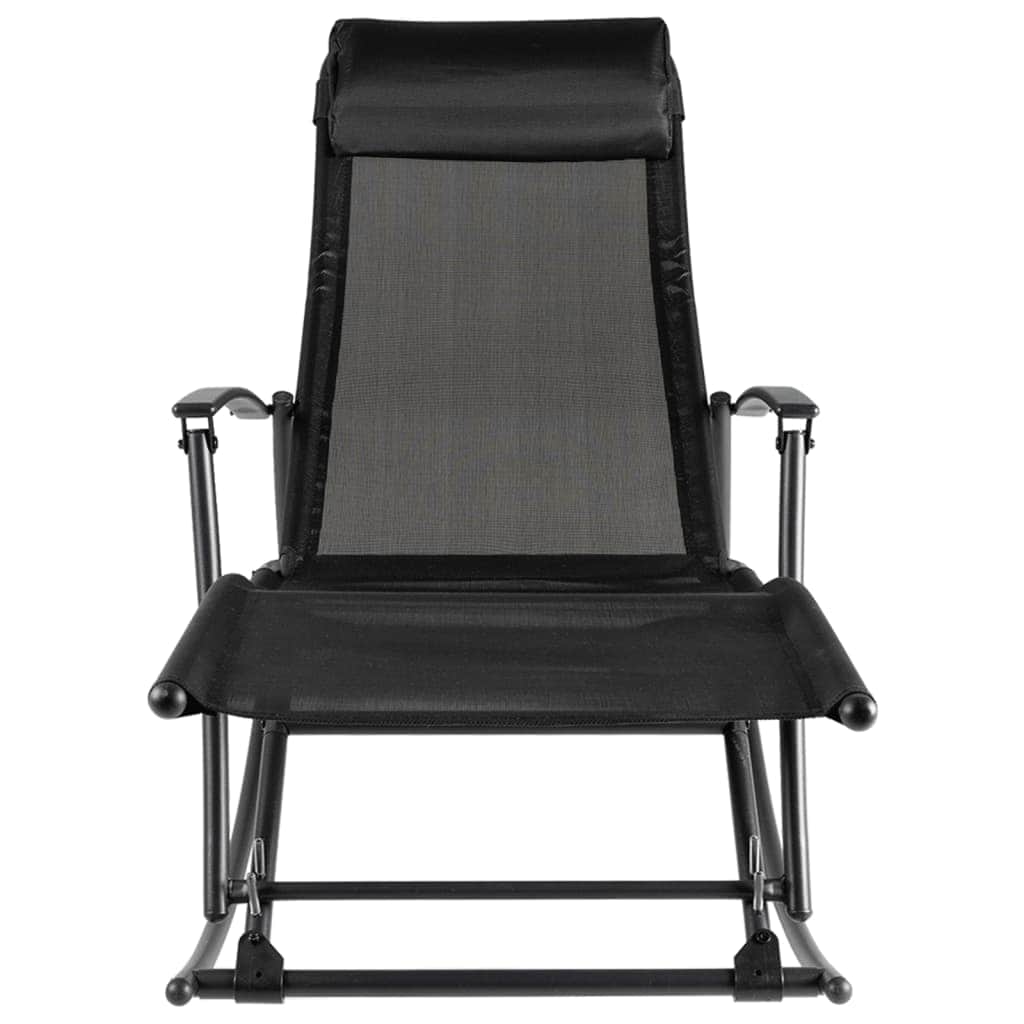 Garden Rocking Chair Steel and Textilene Black - Simple deals