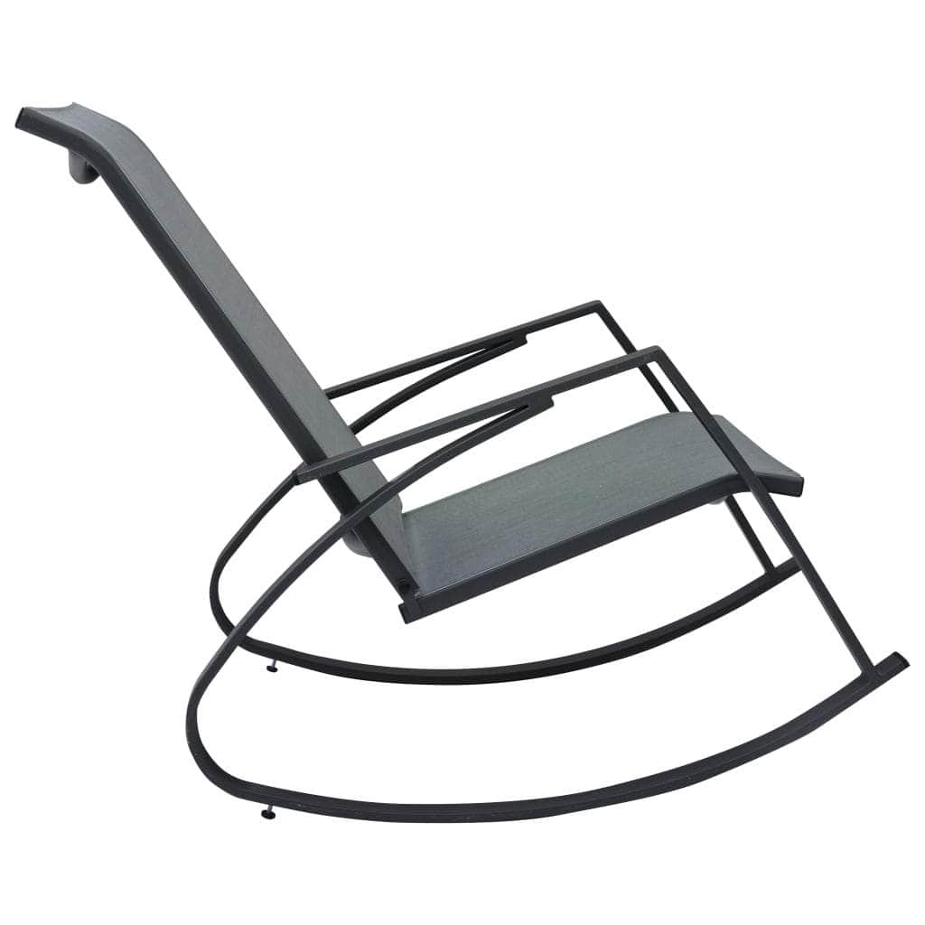 Garden Rocking Chairs 2 pcs Textilene Dark Grey