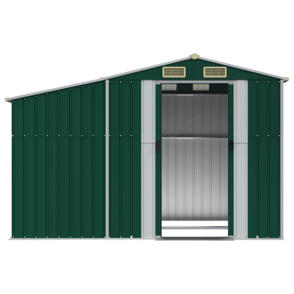 Garden Shed Galvanised Steel Green