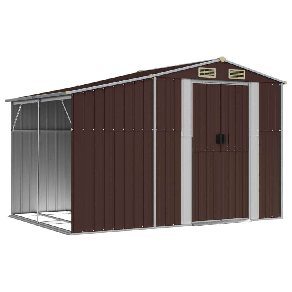 Garden Shed Galvanised Steel Green