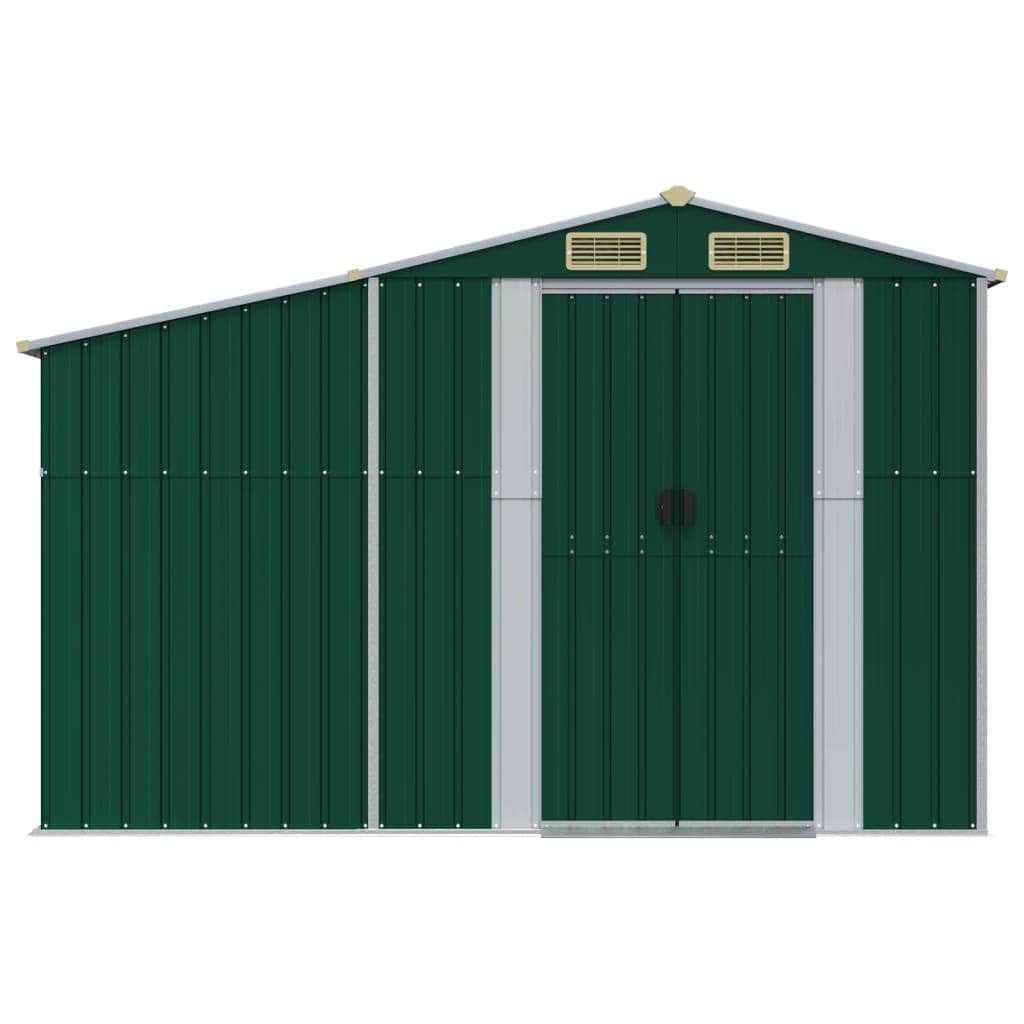 Garden Shed Galvanised Steel Green