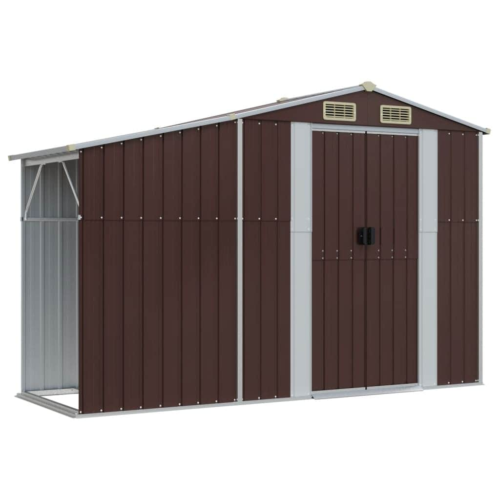 Garden Shed Galvanised Steel Green