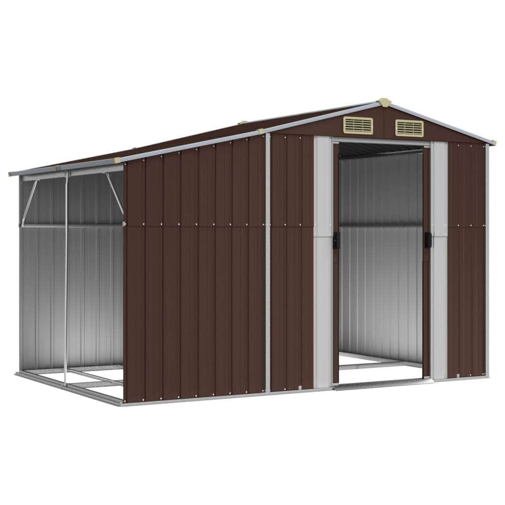 Garden Shed Galvanised Steel Green