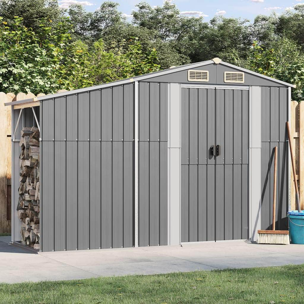 Garden Shed Galvanised Steel Green