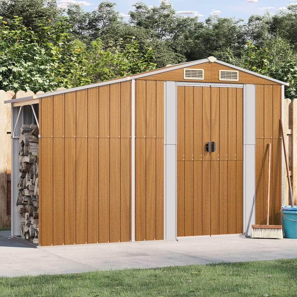 Garden Shed Galvanised Steel Green