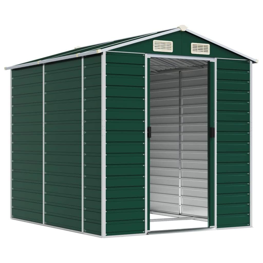 Garden Shed Green  Galvanised Steel