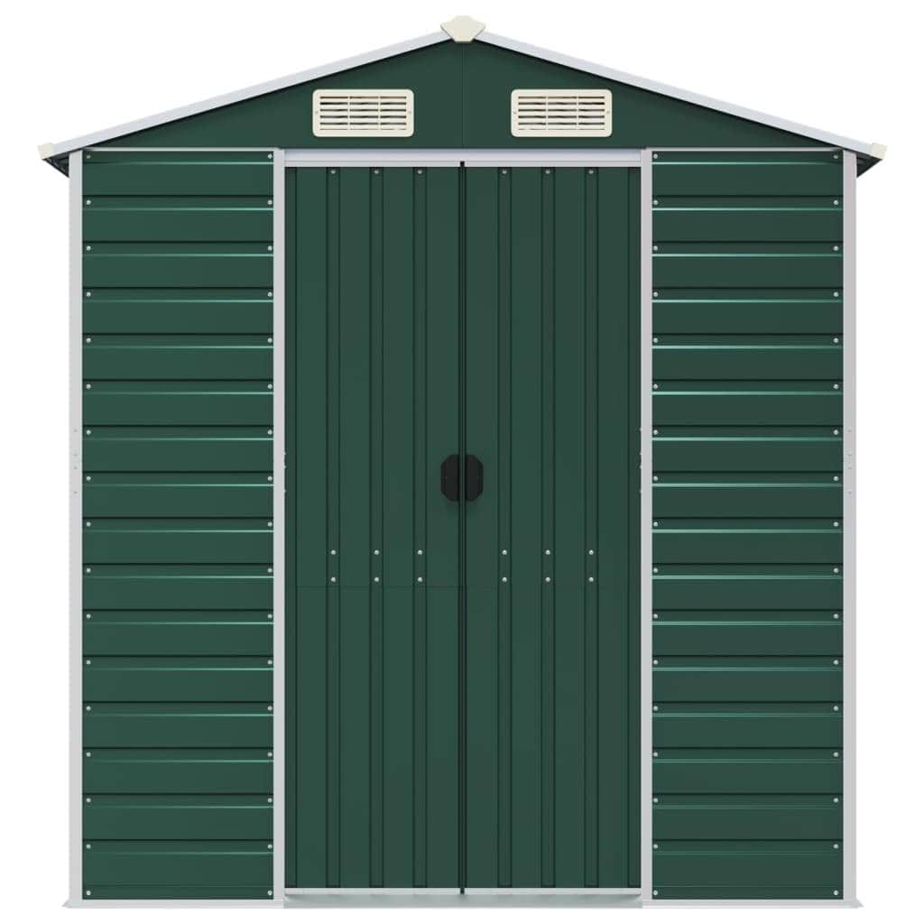 Garden Shed Green  Galvanised Steel