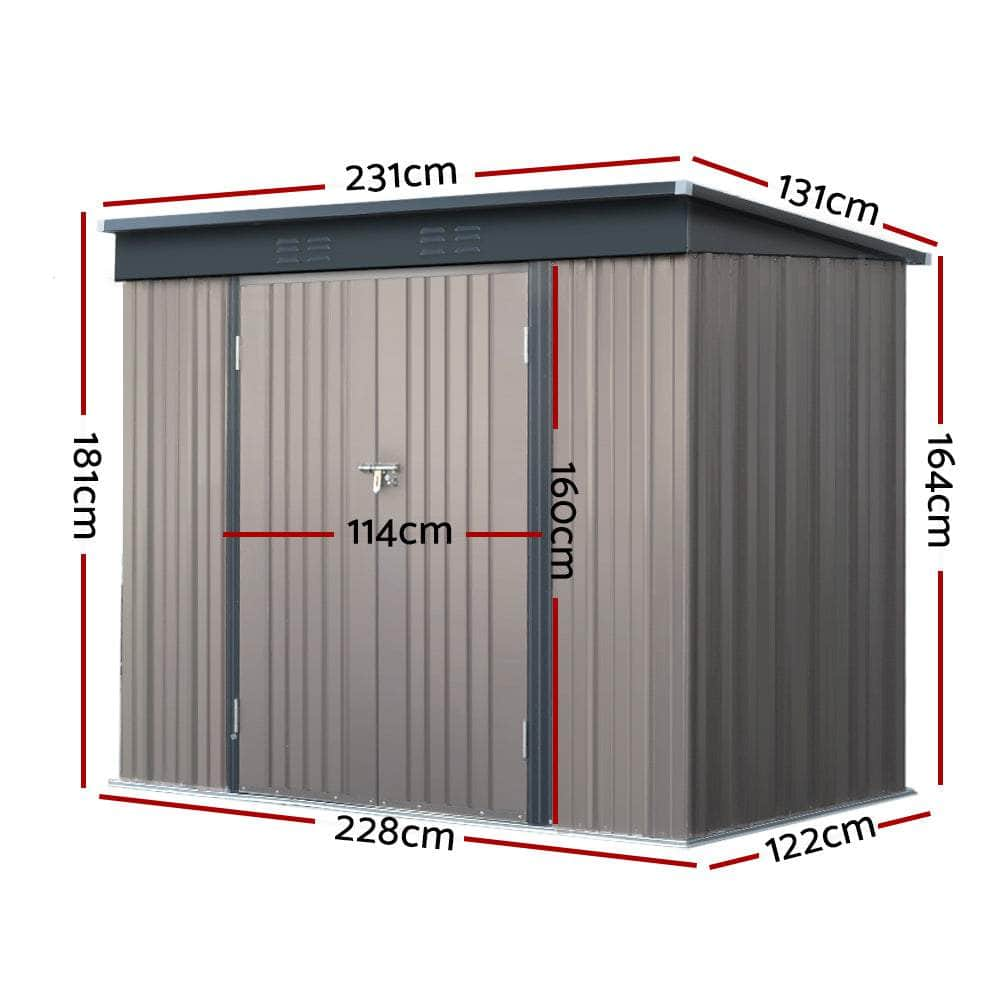 Garden Shed Outdoor Storage 2.31x1.31M Tool Workshop Shelter